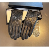 Grade Design Chrome Hearts Lambskin and Cashmere Gloves with Studs 1111 Black 2025