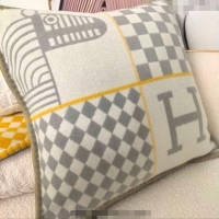 Grade Design Hermes Avalon Animaux Nattes Wool Cashmere Pillow 45x45cm HS091032 Grey 2025