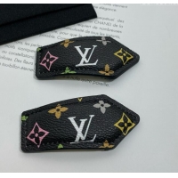 Top Grade Louis Vuitton LV Backstage Monogram Hair Clip LV070344 Black 2025