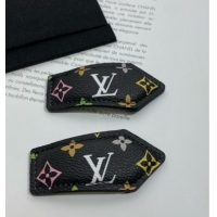 Top Grade Louis Vuitton LV Backstage Monogram Hair Clip LV070344 Black 2025