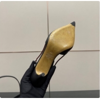 Grade Quality Valentino VLogo Signature Slingbacks Pump 8.5cm in Calfskin Leather Black/Red 1215081