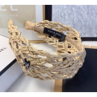 Grade Design Chanel Straw Headband 0723 Beige 2025