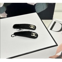 Good Taste Chanel Vintage Hair Clip 0723 Black 2025 (Pair)