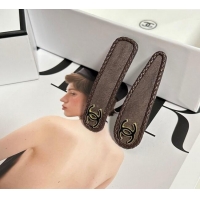Big Discount Chanel Vintage Hair Clip 0723 Brown 2025 (Pair)