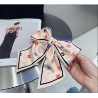 Shop Inexpensive Chanel Multicolor Bow Hair Clip 0723 White 2025