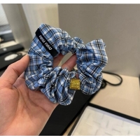 Luxury Cheap Miu Miu Plaid Hairring 0723 Blue 2025