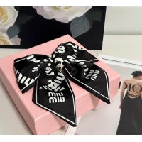 Reasonable Price Miu Miu Printed Bow Hair Clip 0723 Black 2025