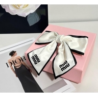 Famous Brand Miu Miu Logo Headband 0723 White 2025