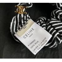 Famous Brand Celine Striped Hairring 0724 Black/White 2025