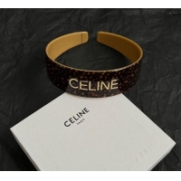 Big Discount Celine Printed Headband 0724 Brown 2025