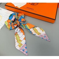 Cheapest Hermes Tree Twilly Silk Bandeau and Hairring Set 0724 Orange 2025