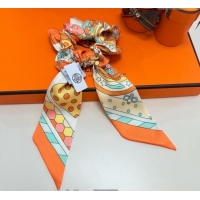 Buy Fashionable Hermes Forest Twilly Silk Bandeau and Hairring Set 0724 Orange 2025