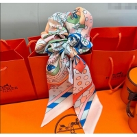 Fashion Discount Hermes Forest Twilly Silk Bandeau and Hairring Set 0724 Pink 2025