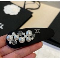 Luxury Discount Chanel Pearls Hair Clip CH091104 Black 2025