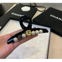 Luxury Discount Chanel Hair Clip with Pearls CH0911015 Black 2025