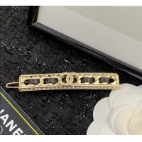 Unique Discount Chanel Hair Clip with Leather CH0911024 Black 2025