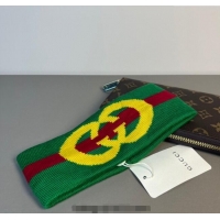 Famous Brand Gucci Knit Headband GG0911012 Green 2025