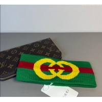 Famous Brand Gucci Knit Headband GG0911012 Green 2025