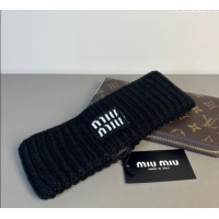 Original Cheap Miu Miu Knit Headband MIU0911043 Black 2025
