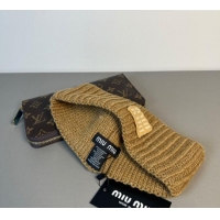 Famous Brand Miu Miu Knit Headband MIU0911043 Brown 2025