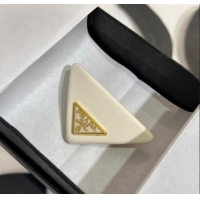 Fashion Show Collection Prada Triangle Hair Clip 0916 White 2025