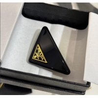 New Promotional Prada Triangle Hair Clip 0916 Black 2025