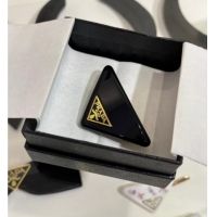 New Promotional Prada Triangle Hair Clip 0916 Black 2025