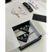Best Price Prada Flora Hair Clip 0916 Black 2025 (PAIR)