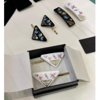 Good Taste Prada Flora Hair Clip 0916 White 2025 (PAIR)