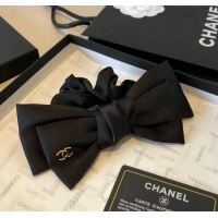Stylish Discount Chanel Bow Hairring 0912 Black 2025