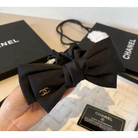 Stylish Discount Chanel Bow Hairring 0912 Black 2025