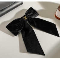 Buy Classic Chanel Velvet Bow Hair Clip CH103128 Black 2025