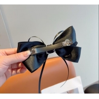 Best Price Miu Miu Bow Hair Clip MM111201 White/Black 2025