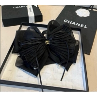 Best Price Chanel Bow Hair Clip CH111237 Black 2025