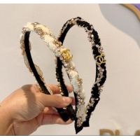 Good Taste Chanel Strass Headband CH111245 White/Black 2025