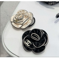 Best Quality Chanel Camellia Bloom Hairring CH111246 White/Black 2025