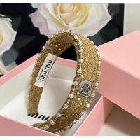 Traditional Specials Miu Miu Pearls Headband MM111252 Yellow 2025