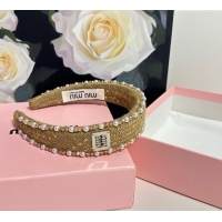 Traditional Specials Miu Miu Pearls Headband MM111252 Yellow 2025