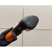 Best Price Valentino Heart Calfskin Leather Heel Slides Sandal Brown VLTN121501 1216002