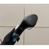 Grade Quality Valentino Heart Calfskin Leather Heel Slides Sandal Blue VLTN121501 1216005