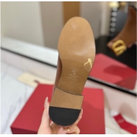 Charming Valentino Maxi-VLogo Heel Ankle Boots 5.5cm in Calfskin Leather Brown VLTN121603 1216017