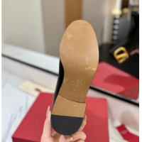 Top Grade Valentino Maxi-VLogo Heel High Boots 5.5cm in Calfskin Leather Black VLTN121603 1216022