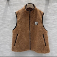 Buy Inexpensive Miu Miu Zipped Vest M121801 Brown 2025