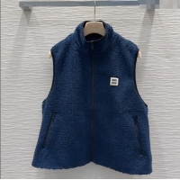Buy Discount Miu Miu Zipped Vest M121802 Blue 2025