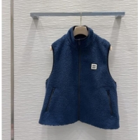 Buy Discount Miu Miu Zipped Vest M121802 Blue 2025