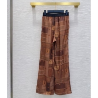 Super Quality Louis Vuitton Silk Pants LV121807 Brown 2025