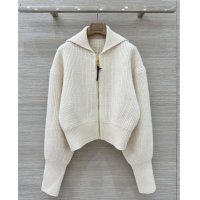 ​Top Quality Louis Vuitton Wool & Cashmere Zipped Cardigan LV121809 Beige 2025