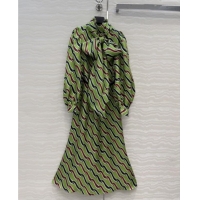 Super Quality Gucci Silk Dress G121818 Green 2025