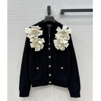 Top Quality Chanel Wool & Cashmere Cardigan CH121819 Black 2025