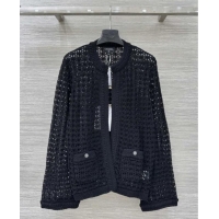 Buy Fashionable Chanel Knit Cardigan CH121822 Black 2025